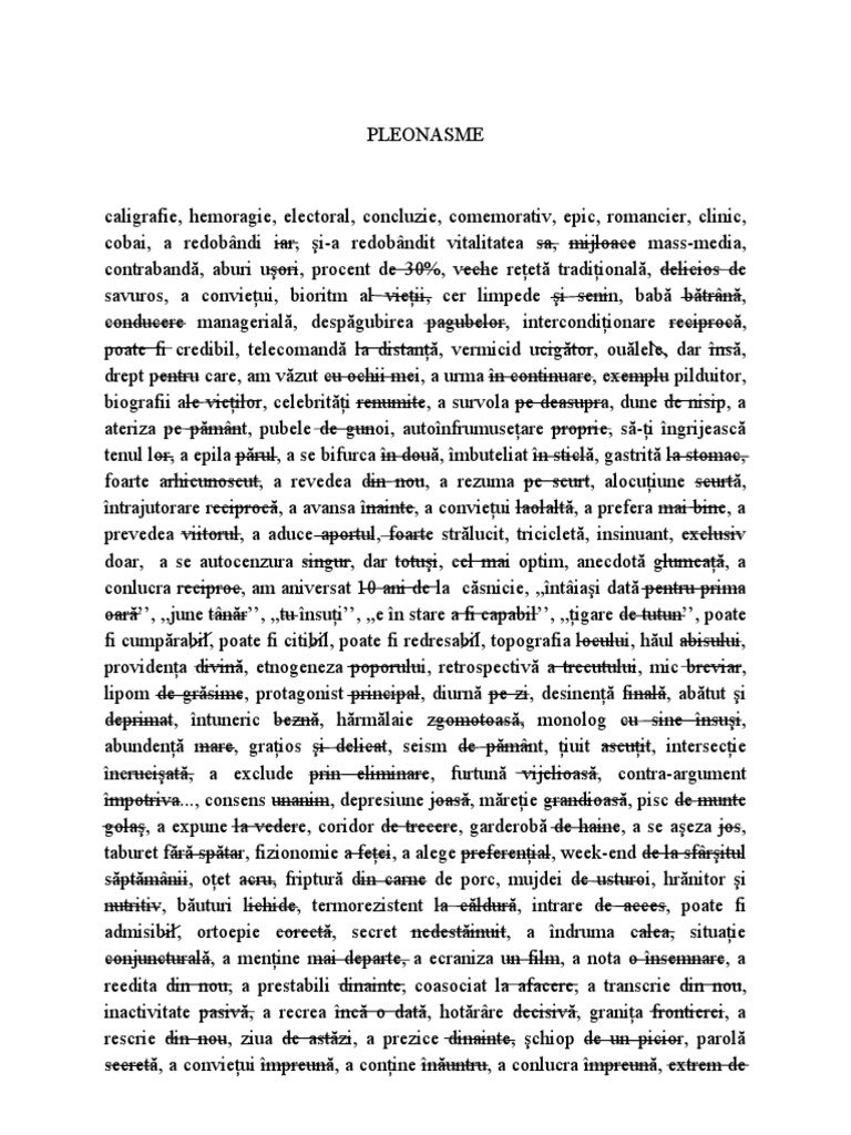 Pleonasm e | PDF