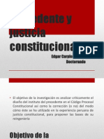 Precedente y justicia constitucional, presentación