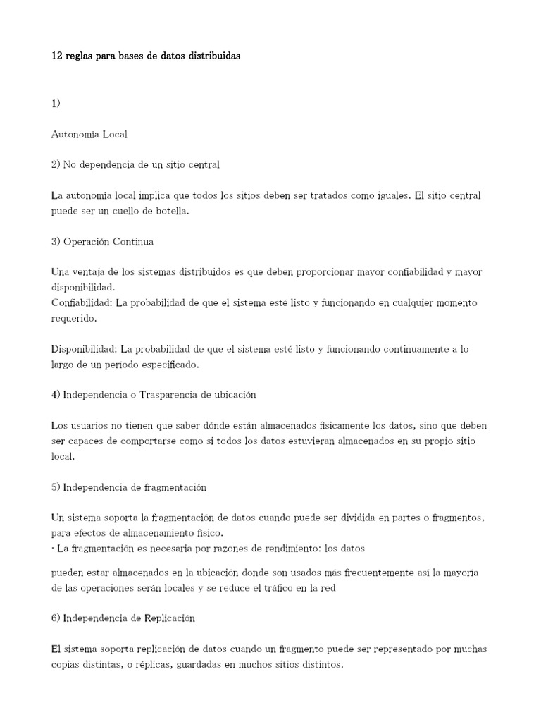 12 Reglas de BDD | PDF | Bases de datos | Gestión de tecnología de la ...