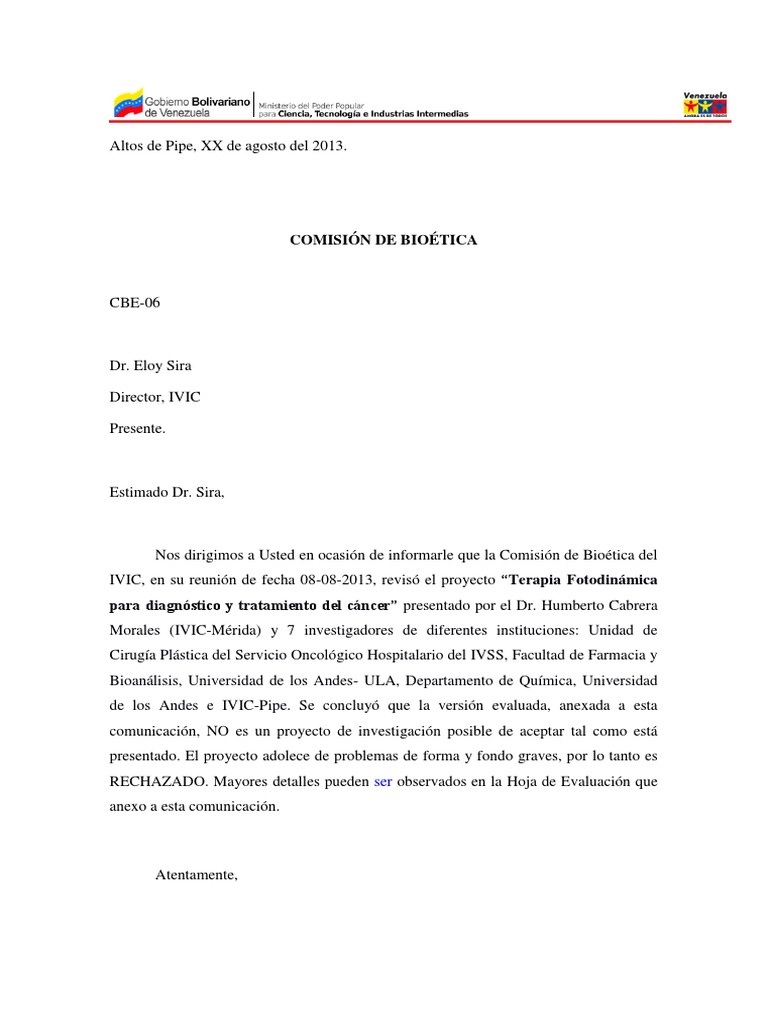 Carta de Rechazo CBE06  PDF