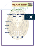 Informe de Reacciones de Oxidacion y Reduccion