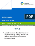 M.Maimunisa MSC (N) Ii Year Chettinad Hospital & Research Institute