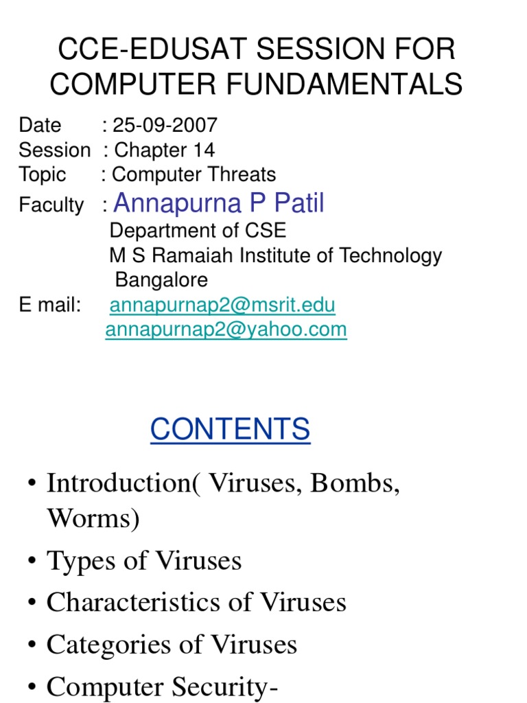Understanding Computer Viruses and Threats | PDF | Computer Virus ...