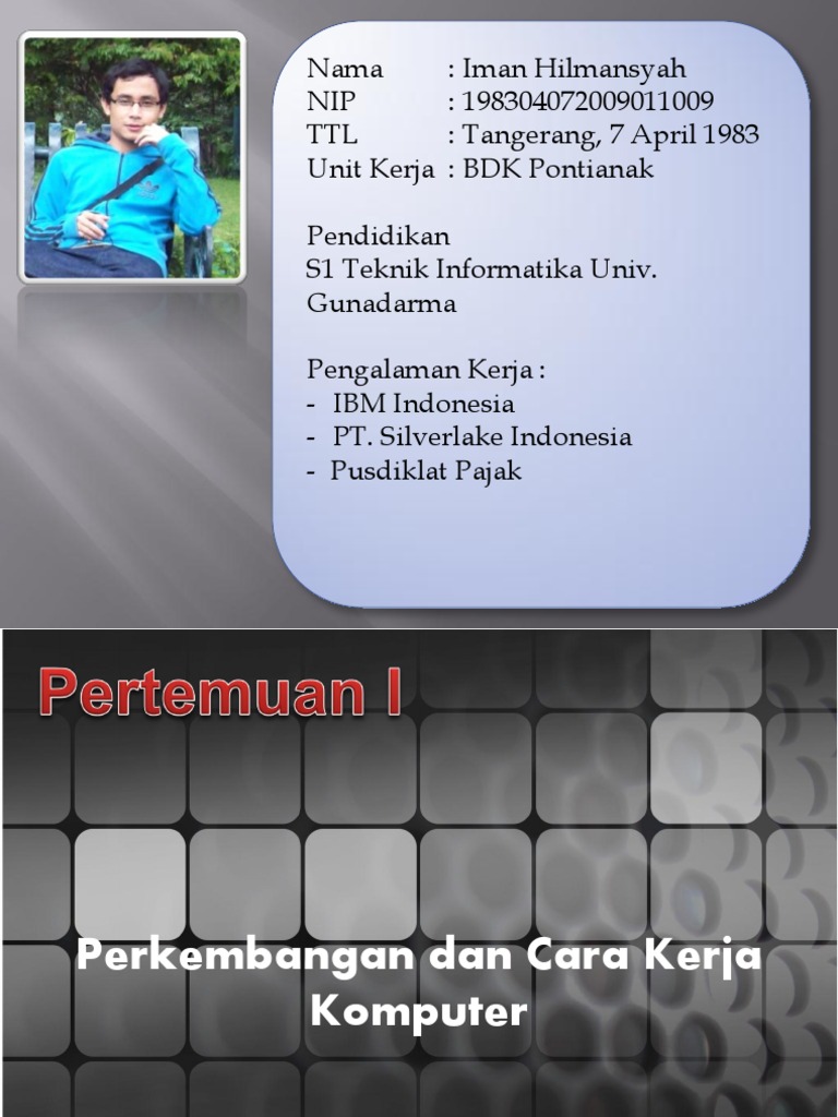 Materi Aplikasi Komputer I Materi Aplikasi Komputer I