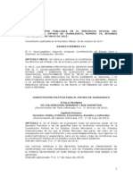 Constitución Politica del Estado Libre y Soberano de Guanajuato.