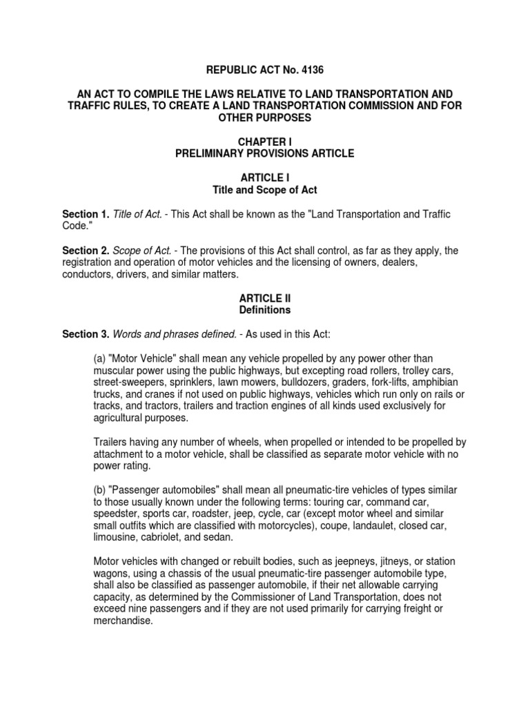 RA 4136 Vehicle Registration Plate Truck