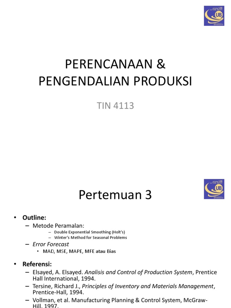 Pertemuan-3-PPC BU IKE UB LALALA YEYE | PDF | Forecasting | Statistical ...
