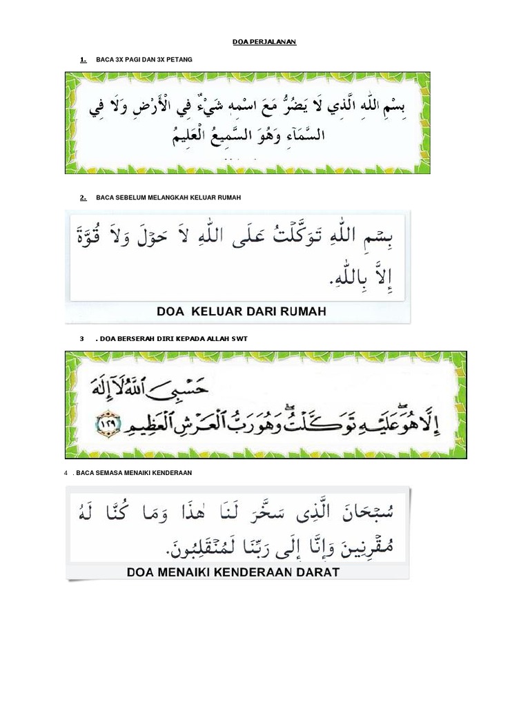 Doa Perjalanan Pdf