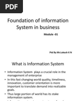 Foundation of Information System in Business: Module - 01