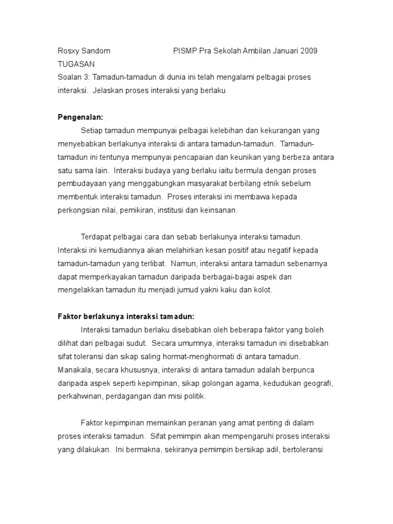 Interaksi Tamadun  PDF