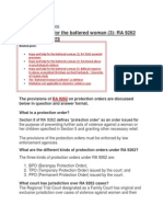 Hope and Help for the Battered Woman (3)- RA 9262 Protection Orders