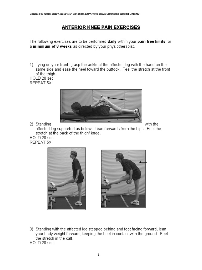 Knee Pain Exercises Treatment How To Avoid Injury