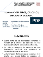 ILUMINACION, TIPOS, CALCULOS, EFECTOS EN.pptx