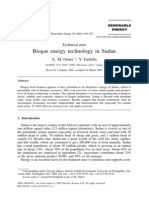 Biogas Energy Potential in Sudan