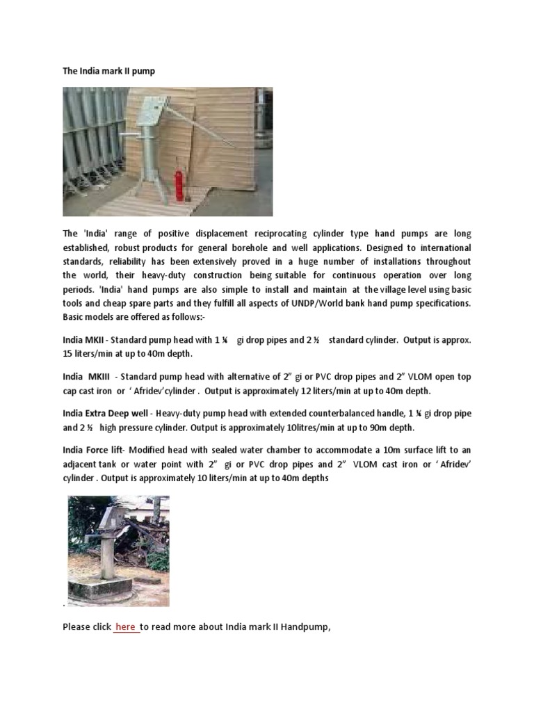 Durable Hand Pumps for Boreholes | PDF