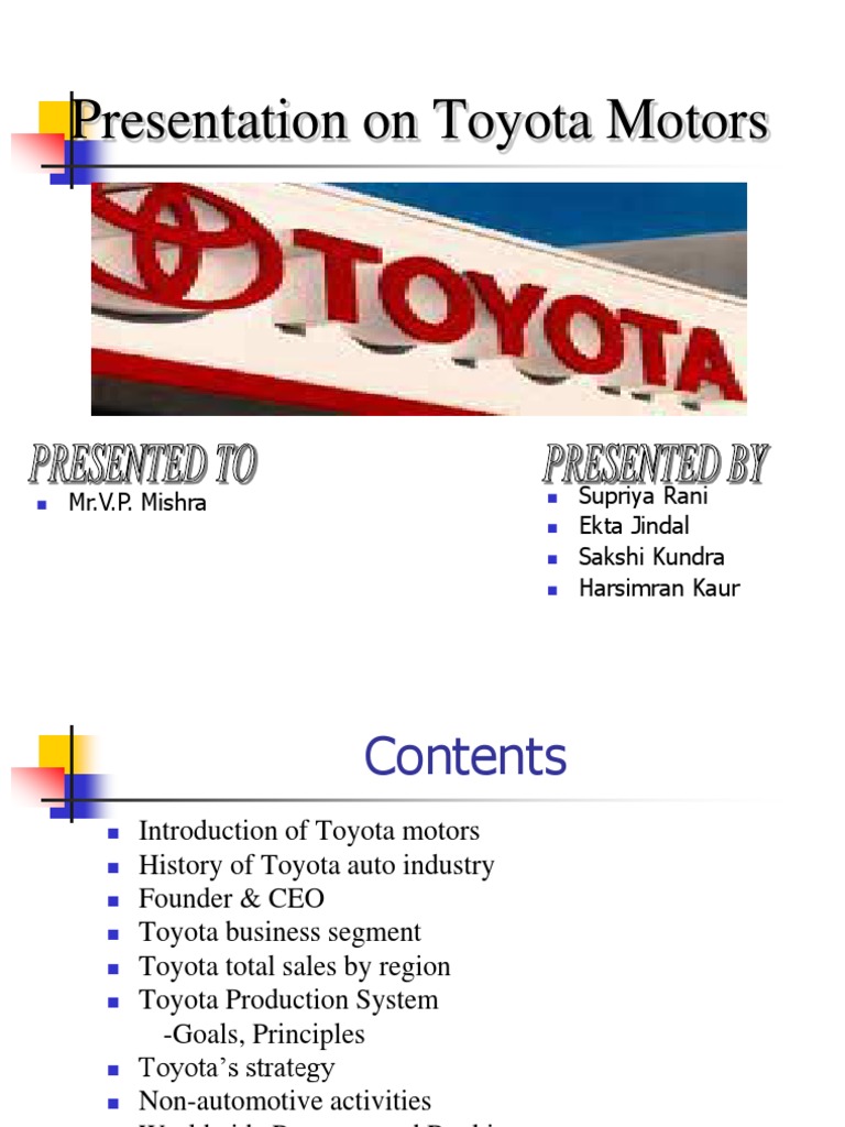 Toyota Motor | PDF | Toyota | Automotive Industry