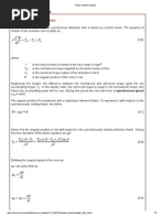 Power Swing Equation