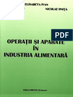 Unit Operations and Apparatus for the Food Industry Romanian