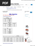 SQL Queries Examples Manual Testing