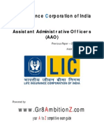 LIC AAO Previous Paper - Gr8AmbitionZ