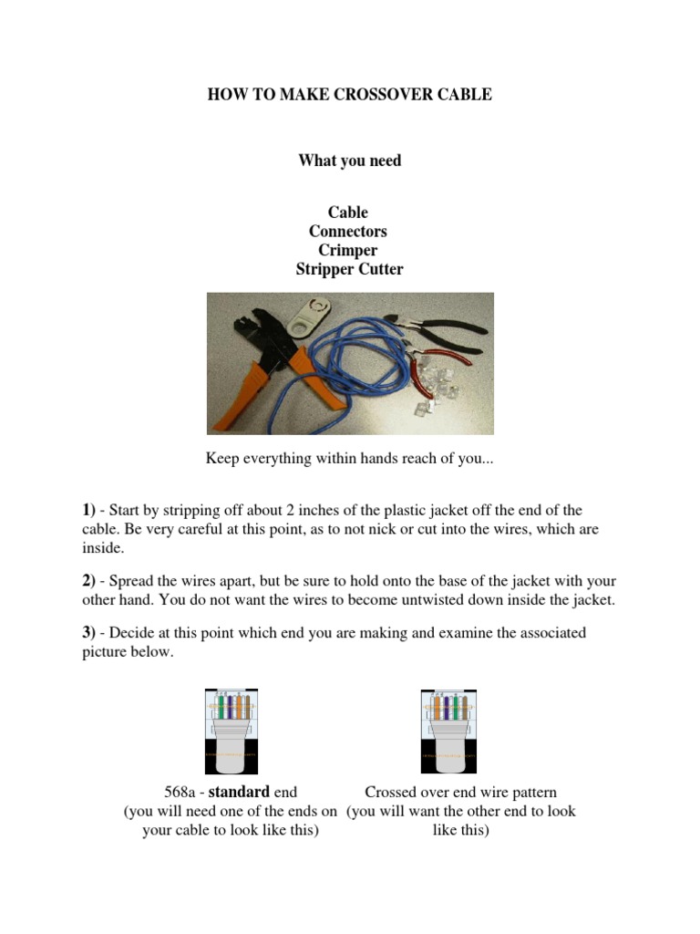 How to Make Crossover Cable Electrical Connector Electricity