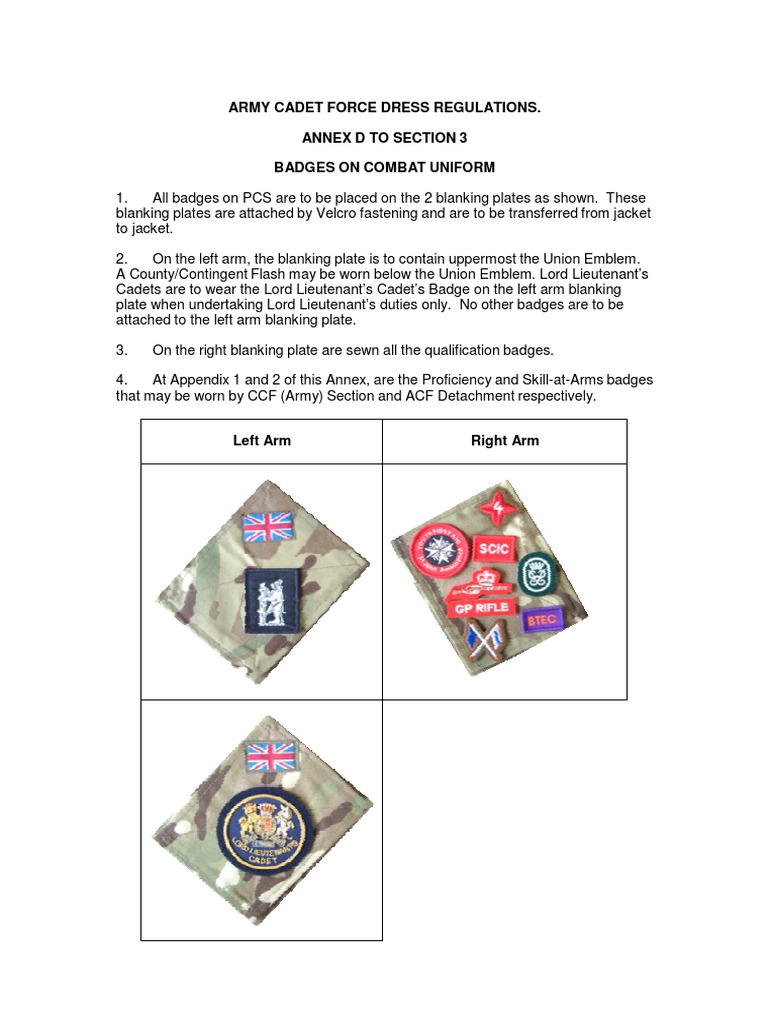 dress regulations Marksman Military Organization