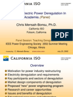 Teaching Electric Power Deregulation in Academia: Chris Mensah-Bonsu, PH.D