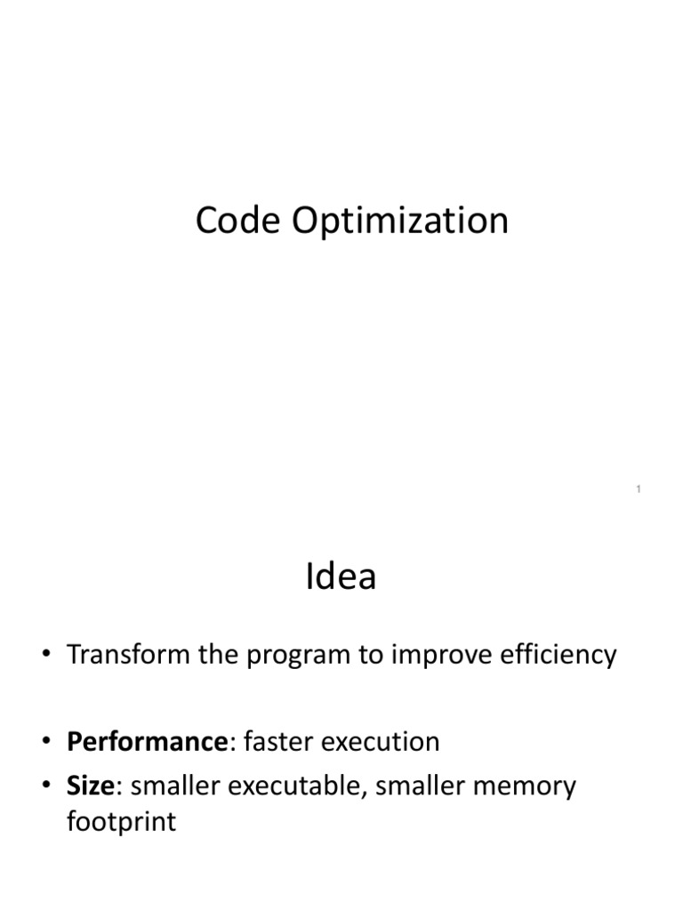 Code-Optimization.ppt | Program Optimization | Control Flow
