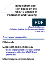 Estimating School Age Population - 2K - 2010 CPH 7june2013