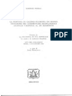 Lorenzo Perilli, La Fortuna Di Galeno Filosofo. Un Nuovo Testimone Dei Commentari Neoplatonici (Scholia Yalensia) Al de Elementis