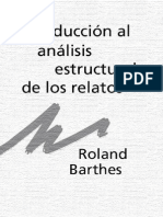 BARTHES, R. Introducción al análisis estructural de los relatos