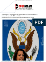 Diplomática expulsada de Venezuela actuó como agente reclutador de la CIA en Cuba