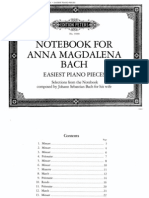 Bach Notebook For Anna Magdalena (Partitura Piano)