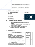 Sesion de Aprendizaje de Comunicación