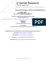 Journal of Dental Research: Regional Anesthesia in Dental and Oral Surgery: A Plea For Its Standardization