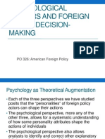 Psychological Factors and Foreign Policy Decision-Making