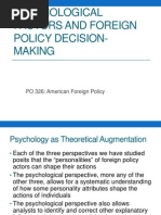 Psychological Factors and Foreign Policy Decision-Making