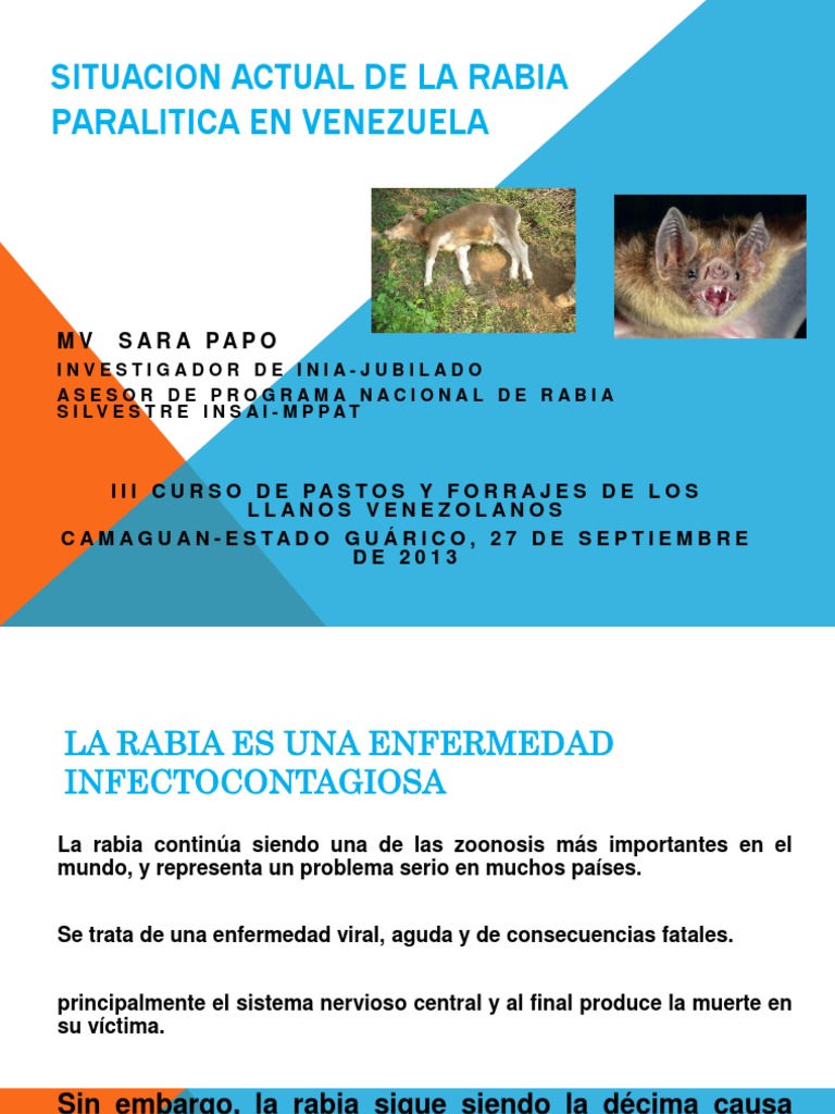Rabia Paralitica en Venezuela: Situación Actual | PDF | Rabia | Virus