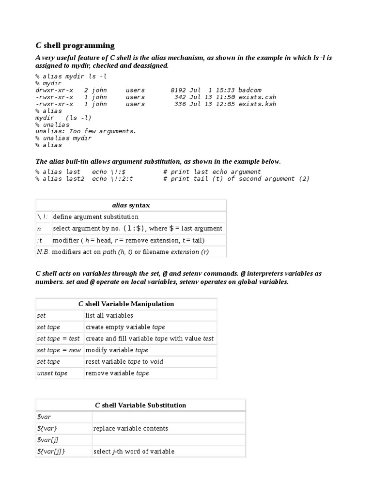 Shell Symbol Meaning | PDF | Computer Programming | Areas Of Computer ...