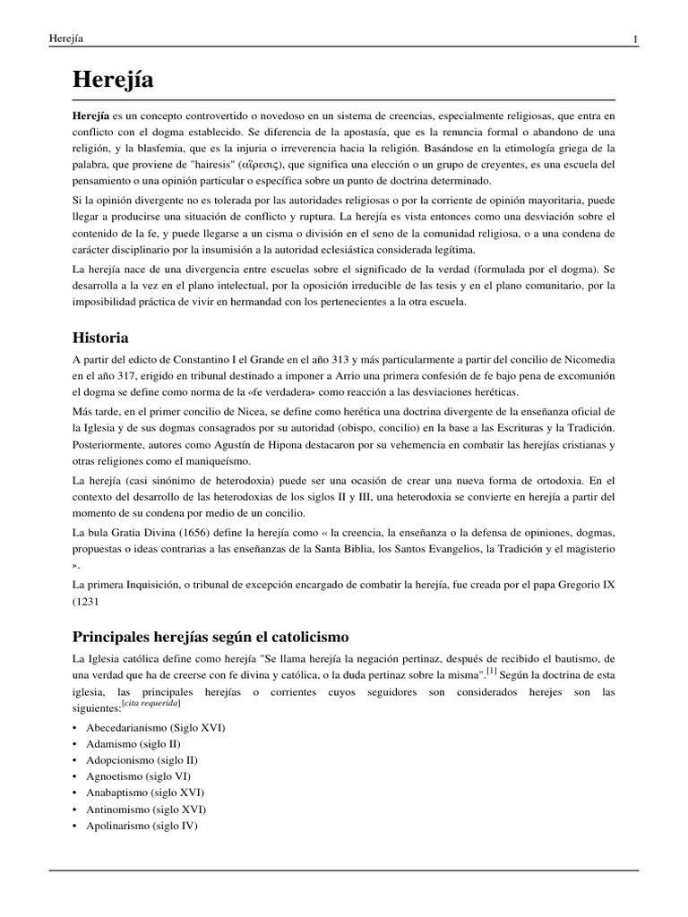 Herejía | PDF | Herejía | Actitudes proposicionales