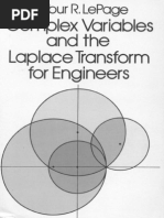 Complex Variables & The Laplace Transform For Engineers