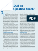 ¿Qué Es La Política Fiscal