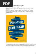 2013 part-time job fair marketing plan