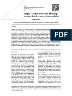 2012 Olympic Games Decision Making Technologies For Taekwondo Competition