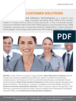 Voice of The Customer Solutions: SESTEK (Speech Enabled Software Technologies) Is A Speech and
