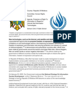 Position Paper For Republic of Moldova