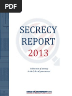 Secrecy Report 2013 Final by Open Government