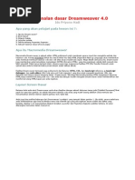 Download Pengenalan dasar Dreamweaver 4 by andika_salomon SN17309862 doc pdf