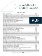 Jekkas Complete Herb Seed List