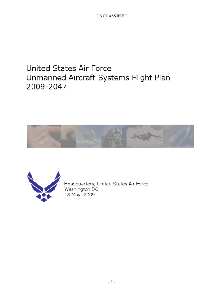 U.S. Air Force UAS Flight Plan 2009-2047 | PDF | United States Air ...